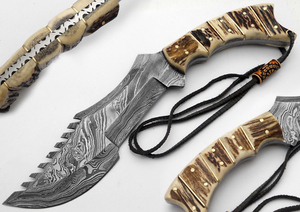 Cuchillos de Acero de Damasco Hechos a Mano con Patrones, Artículo de Colección, Diseño Decorativo Premium para Exhibición de Coleccionistas - Product Image 5