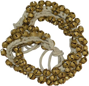 Campanas de Tobillo Profesionales para Danza Kathak Ghungroo, 50+50 Campanas de Latón Grandes de 16 mm con Cordón de Algodón para Bailarines Clásicos Indios - Product Image 2