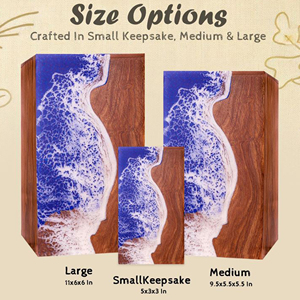 Personalized Walnut Funeral Urn Handcrafted Wooden Ashes Container Wooden Cremation Urn with Metal Name Plate by AYAANS - Product Image 5