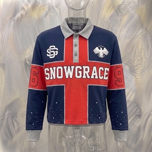 Maillot de football Snowgrace à manches longues, impression sublimée, col rabattu, manches longues, unisexe, adulte, coupe classique, toutes saisons - Product Image 3