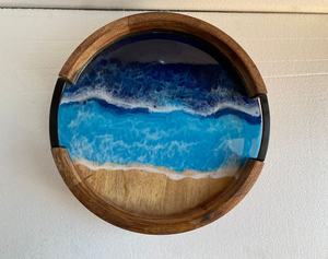 Plateau rond en bois de manguier - Product Image 2