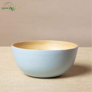 Tazón de bambú desechable ecológico de color clásico con interior natural para uso doméstico y en fiestas de Thanh Nam - Product Image 1