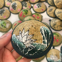 Porte-clés en forme de chapeau conique vietnamien en feuille naturelle pour embellir les sacs à main, par 99 Gold Data Shop
