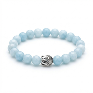 High Quality <b>Bracelet</b> Angelite Buddha <b>Beads</b> Stone <b>Bracelet</b> Crystal Gemstone Fashion Jewelry <b>Men</b> and Women Gift Energy - Product Image 1