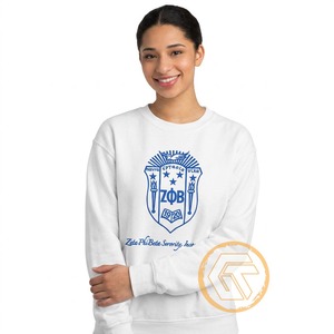 Sudadera de Forro Polar Bordada con Cuello Redondo y Corte Regular para Mujer, Personalizada al por Mayor, de la Hermandad Zeta Phi Beta, GREEK TREASURES - Product Image 1