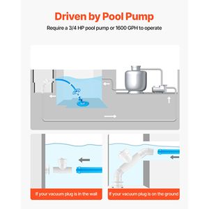 Pulitore Automatico per Piscina a Suzione Laterale 12H, Tipo Skimmer, Aspiratore per Piscina - Product Image 5