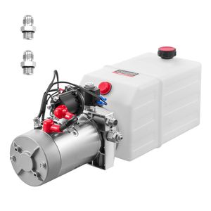 Centralina Idraulica da 6 Quarti a Doppio Effetto per Rimorchio Ribaltabile con Pressione Massima di Scarico di 3200 PSI, Portata di 0,91 GPM, 12V DC - Product Image 1