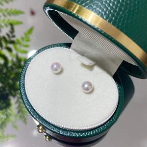 ต่างหูมุกน้ำเค็ม 18K ทองคำแท้ ปี 2025  ไข่มุกอะโกย่าญี่ปุ่นทรงกลม มีตำหนิมาก ขนาด 6-6.5 มม. - Product Image 3