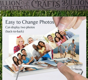 Cadre photo magnétique en acrylique transparent, double face, rectangulaire, pour affichage sur table - Product Image 2