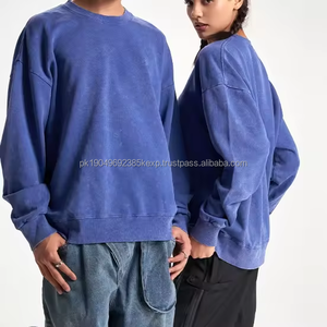 Custom Heavyweight 400G Distressed acid Washed Cropped Hoodie Vintage Men's Windbreaker Hoodies sudadera - Product Image 2