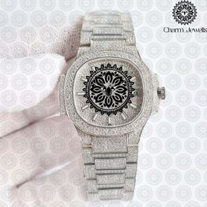 Reloj de Lujo Charm_Jewells de Acero Inoxidable, Caja Cuadrada de 38 mm, Analógico de Cuarzo, Cristal de Zafiro, Diseño Hueco, Moda Femenina - Product Image 1