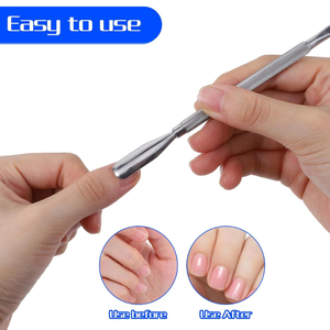Pousse-cuticules professionnel double face en acier inoxydable – Outil de manucure et pédicure durable et réutilisable pour les ongles des doigts et des orteils - Product Image 3