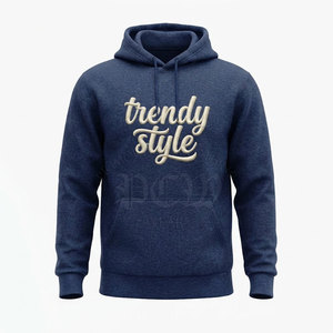 <b>Men</b> Winter Hooded Solid Premium Embroidery Tracksuit Custom Embroidered 100% Cotton Lightweight Fashion Outfit Stylish - Product Image 3