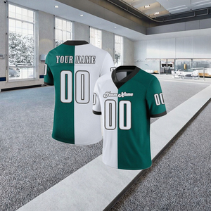 เสื้อฟุตบอลอเมริกันแบบขายส่งสั่งทำพิเศษสำหรับฤดูหนาว แฟชั่นสตรีทสไตล์สำหรับผู้ใหญ่ ชุดเสื้อแข่งแบบซับเหงื่อ แขนครึ่งตัว ยูนิเซ็กส์ แห้งเร็ว - Product Image 2