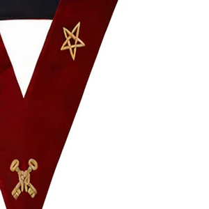 New Arrival Adjustable Masonic Officer <b>Collars</b> Royal Maroon Embroidered Fabric Customized Best Sale Product With Cheap Price - Product Image 2