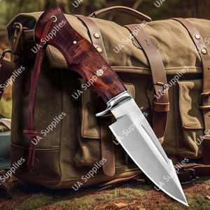 Cuchillo de Caza y Supervivencia Profesional de Acero Inoxidable Forjado a Mano, el Mejor Cuchillo EDC con Mango de Palisandro y Funda de Cuero - Product Image 4