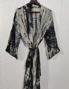 Nuevo Vestido Kimono Boho 2026 para Mujer, Hecho a Mano, con Estampado Floral Tie Dye, Kaftán Natural, Ecológico, Transpirable, Lavable, Talla Única - Product Image 2