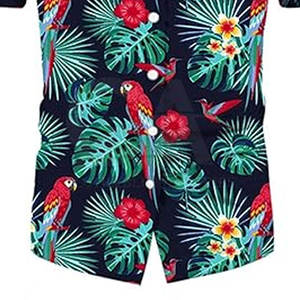 Conjunto de 2 Piezas para Hombre, Camisa de Manga Corta y Pantalones Cortos a Juego, Secado Rápido, Conjunto de Playa Ligero para Vacaciones - Product Image 6