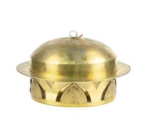 Calentador de Alimentos de Acero Inoxidable Martillado de Lujo con Base Decorativa de Mosaico, Plato para Servir, Olla Caliente para Buffet y Catering con Tapa - Product Image 2