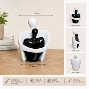 ชุดประติมากรรมเซรามิกงานฝีมือสมัยใหม่ AG Elements รูปทรงนามธรรม ของตกแต่งศิลปะบนโต๊ะสำหรับบ้าน สำนักงาน ร้านกาแฟ - Product Image 2
