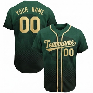 Maillots de baseball personnalisés de haute qualité, respirants et imprimés, chemises athlétiques haut de gamme, broderie personnalisée du logo, tissu extensible quadridirectionnel - Product Image 1
