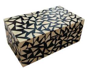 Modern Geometric Artisan Bone Inlay Storage <b>Box</b> Decorative <b>Keepsake</b> and Jewelry <b>Box</b> Premium Craftsmanship for Luxury Interiors - Product Image 5