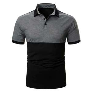 เสื้อโปโลแขนสั้นสีเขียวมะนาวสำหรับผู้ชาย ผ้าฝ้ายปิเก้ สวมใส่สบาย ระบายอากาศได้ดี สีพื้น ดีไซน์ถัก ทรงปกติ - Product Image 2