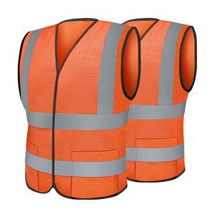 Chaleco de alta seguridad con cinta reflectante en colores neón brillantes para seguridad en sitios de trabajo industrial, equipo de protección para empleados de almacén - Product Image 1