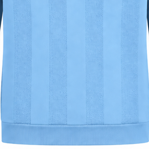 Polo de Punto de Manga Larga para Hombre, Color Azul Cielo, con Patrón de Rayas Texturizadas, Cuello y Dobladillo Acanalados, Estilo Casual Elegante, Premium - Product Image 6