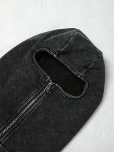 Sudadera con capucha corta tipo boxy al por mayor de marca privada, estilo retro con cremallera completa, para hombre, ropa urbana, bordado personalizado disponible de fábrica - Product Image 3