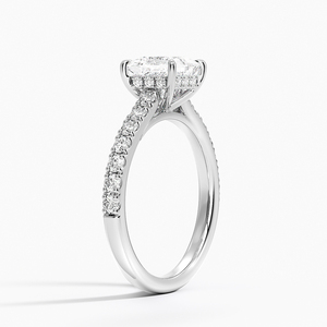 BOJ <b>Ring</b> 0109 Princess Cut 925 <b>Silver</b> Lissome Prong Setting <b>Solitaire</b> Diamond <b>Ring</b> 2ct D Color VVS1 Moissanite GRA Certified - Product Image 2