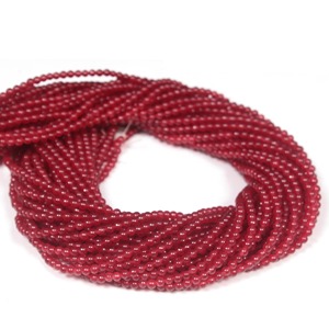 Cuentas de Cuarzo Rosa de Madagascar, Cuentas Redondas Lisas de Cuarzo Rosa, Gema de Cuarzo Rosa Opaca - Product Image 1