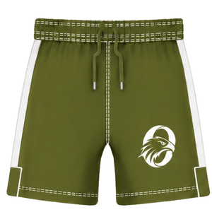 Conjunto de Uniforme de Rugby Verde Oliva y Blanco de Manga Corta, Jersey de Rugby a Rayas con Cuello Redondo, Pantalones Cortos con Cordón, Ropa Deportiva para Entrenamiento - Product Image 4