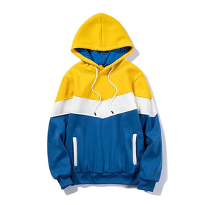 Sweat à capuche personnalisé 100 % coton molletonné, couleur unie, coupe ample pour homme, épais, style streetwear printemps - Product Image 5