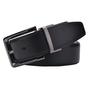 Ceintures en cuir véritable pour hommes, ceinture décontractée lisse pour pantalon, sangle de taille - Product Image 2