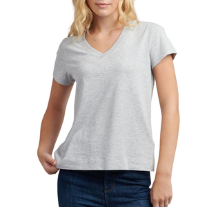T-shirt oversize pour femme, coupe ample, en coton, manches courtes, décontracté, été, avec logo personnalisé, vente en gros, t-shirt tendance - Product Image 1