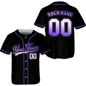 Maillots de baseball 2026 à boutons, manches courtes, style hipster, uniformes sportifs hip-hop, maillots de baseball personnalisés vierges en gros - Product Image 1