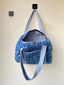 Sac fourre-tout léger uni en gros, grande capacité, en coton, avec doublure douce en coton, pour femmes, toutes saisons - Product Image 2