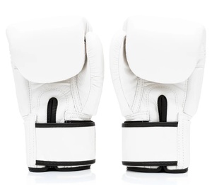 Fairtex Boxing <b>Gloves</b>, Custom Genuine Cowhide Leather Kick Boxing <b>Gloves</b> Training Sparring Boxing <b>Gloves</b> - White - Product Image 4