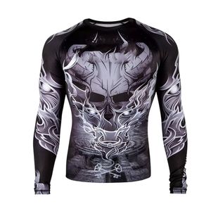 Sublimation Printed <b>Compression</b> Shirts Long Sleeve Polyester Spandex Custom Sports Gym Men <b>Compression</b> Shirt - Product Image 6