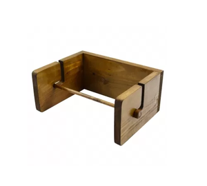 Porte-papier toilette mural en bois de manguier, support de rouleau de papier pour salle de bain, étagère en bois pour papier toilette - Product Image 3