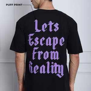 T-shirt décontracté d'été imprimé en relief avec votre propre logo au choix, impression en relief pour hommes - Product Image 2