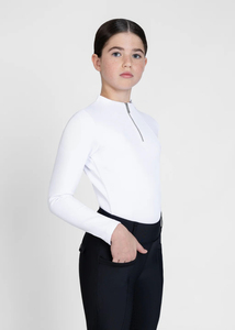 Haut de base équestre pour enfants en tissu extensible doux, coupe élégante, vêtements d'équitation confortables, sous-vêtements d'équitation de haute qualité - Product Image 5