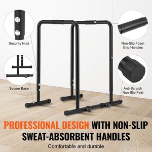 Stazione per Dip Bar con Capacità di 200 kg, Altezza Regolabile, Stabilizzatore per Allenamento Fitness - Product Image 5