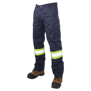Pantalones de trabajo para hombre de alta visibilidad, reflectantes, para exteriores, con bolsillos tipo cargo, de alta calidad. - Product Image 6