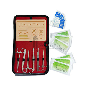 Ensemble d'instruments de pratique de suture en acier inoxydable personnalisé pour étudiants en médecine, manuel, réutilisable, haute qualité, CE ISO - Product Image 1