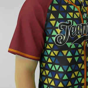 ชุดเบสบอลแบบกำหนดเอง ผ้าโพลีเอสเตอร์ ชุดยูนิฟอร์มเบสบอลแบบซับลิเมชั่น ราคาถูก เสื้อซอฟต์บอลและกางเกงสำหรับผู้ชาย แห้งเร็ว ชุด 2 ชิ้น - Product Image 2