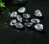 Moissanite blanche D VVS-VS de laboratoire, taille poire, certifiée GRA, effet de couleur/feu, pierres précieuses en vrac pour la fabrication de bijoux, KGN SILVER