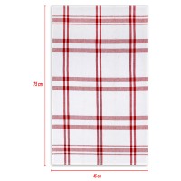 Meilleures Serviettes de Cuisine en Coton 100% Super Absorbantes, Rayées Teintes en Fil, Design de Noël