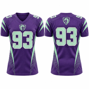 Maillot de football américain pour hommes à manches courtes, coupe athlétique confortable, idéal pour les compétitions de ligue et les matchs universitaires, design exportateur, vente au détail - Product Image 1